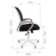 Офисное кресло CHAIRMAN 696 Россия белый пластик ткань ТВ красный. Фото товара с разных ракурсов.