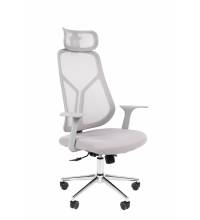 Кресло руководителя Chairman CH588 с подголовником серый пластик, серый