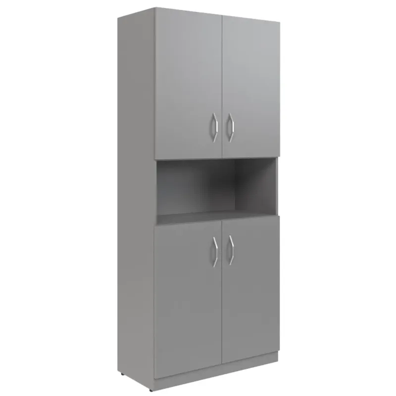 Шкаф с 2-мя комплектами глухих малых дверей SR-5W.4 Серый 770х375х1815 главное фото